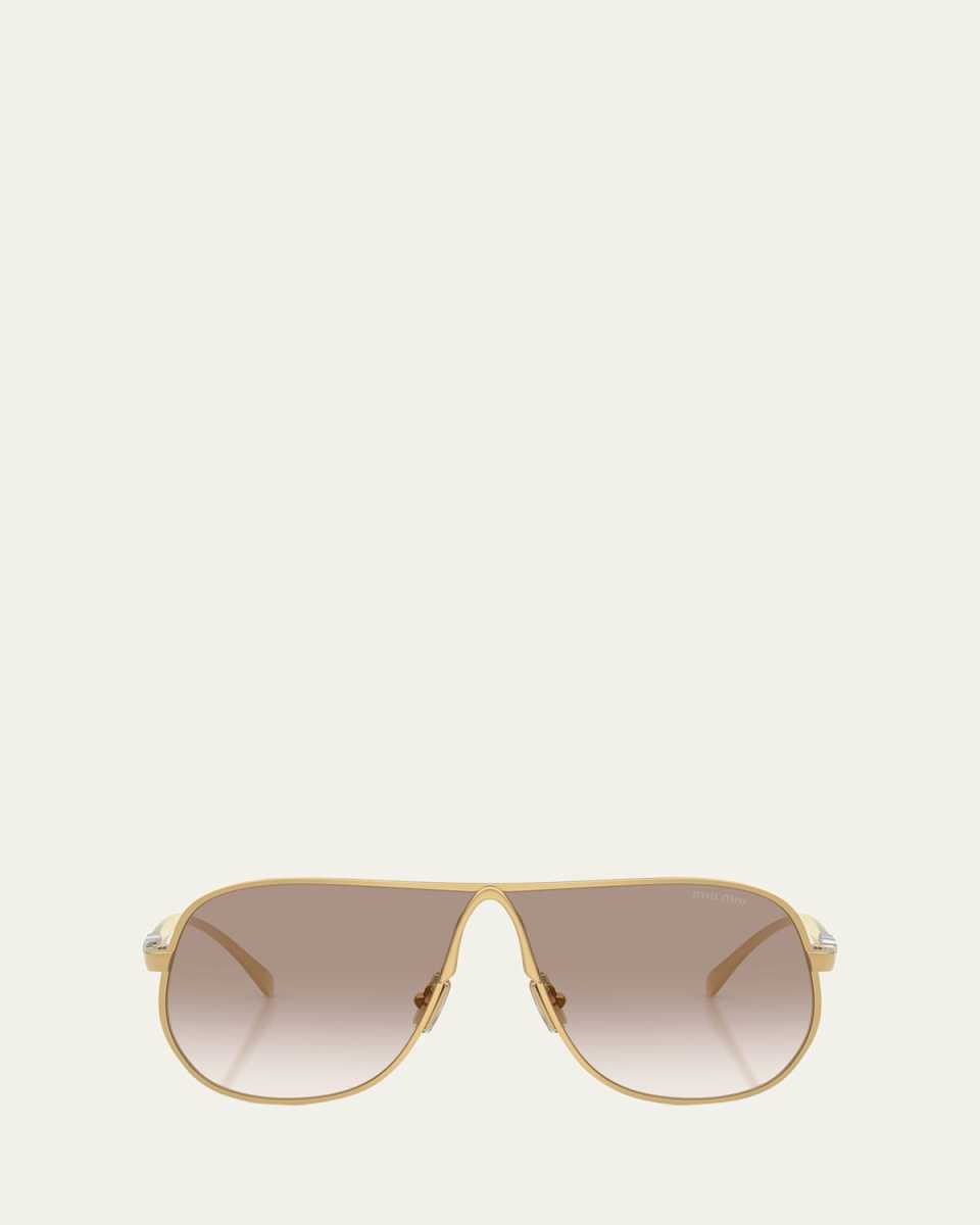 MU A56S Metal Aviator Sunglasses